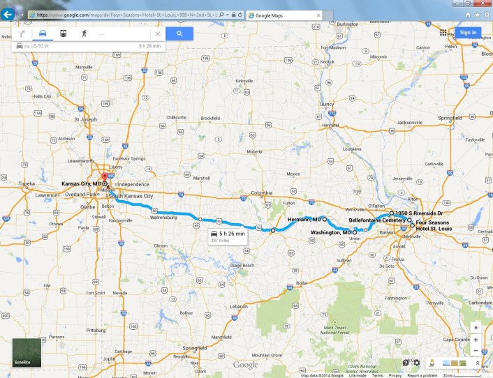 St Louis to Kansas City