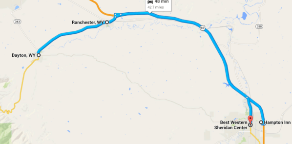 There and back again... Sheridan WY to Dayton WY to Sheridan WY