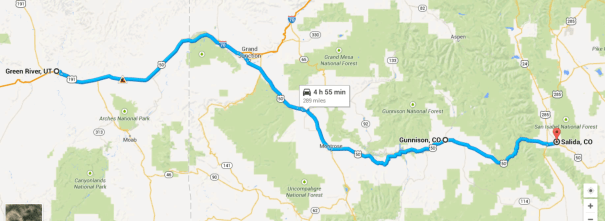 Green River UT to Salida CO... over the continental divide!