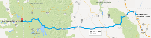 Success!  Sheridan WY to Yellowstone National Park!